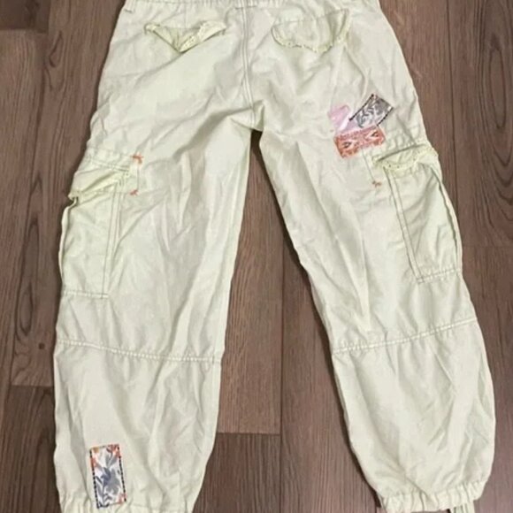 Miss Me Patchwork Light Green‎ Capri Pants MEDIUM - Picture 4 of 7
